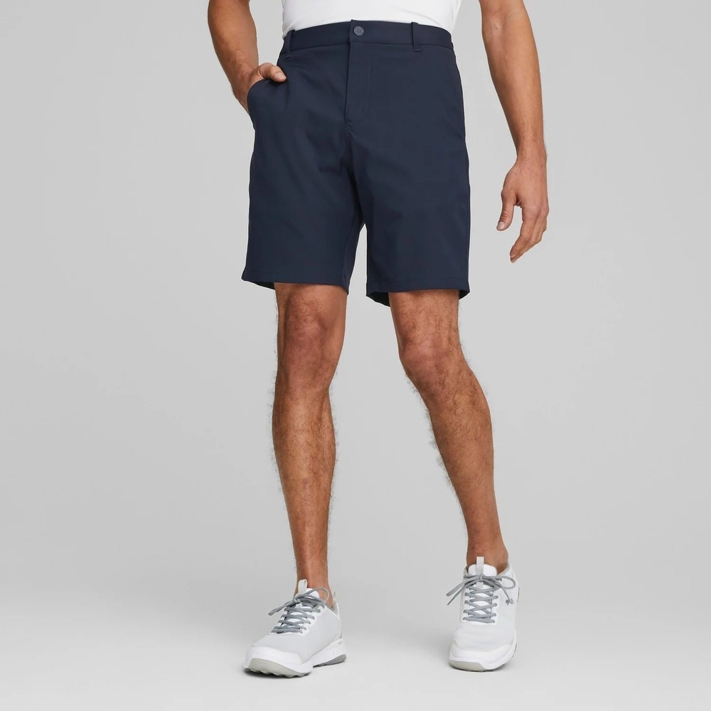 Puma men's dealer golf shorts navy blue size 32 activewear casual dressy preppy